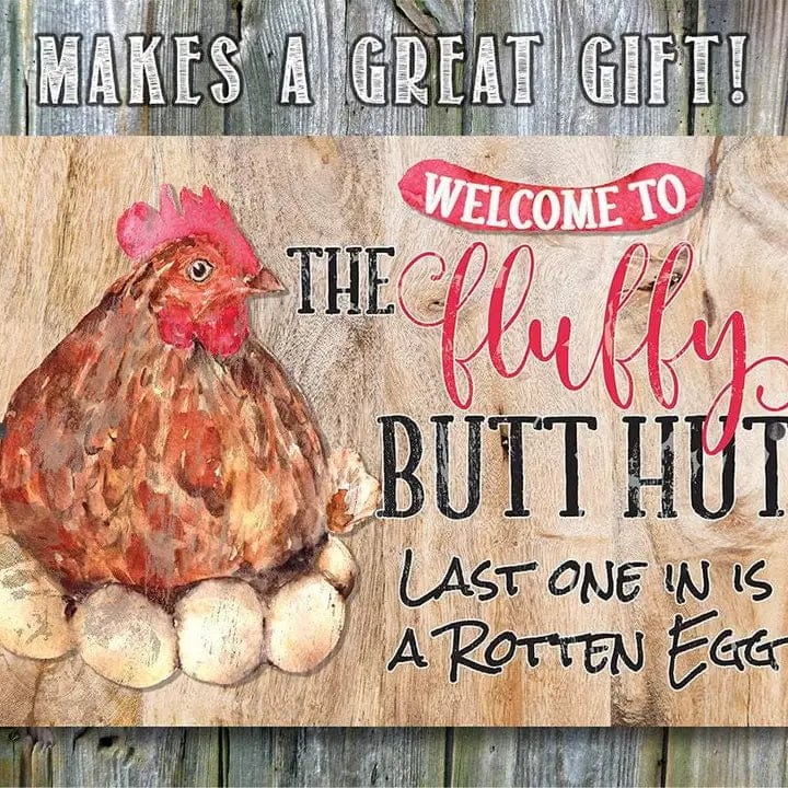 https://cdn.shopify.com/s/files/1/0016/1300/4872/files/faire-lone-star-art-novelty-signs-fluffy-butt-hut-metal-chicken-sign-40457197551854.webp?v=1730936485